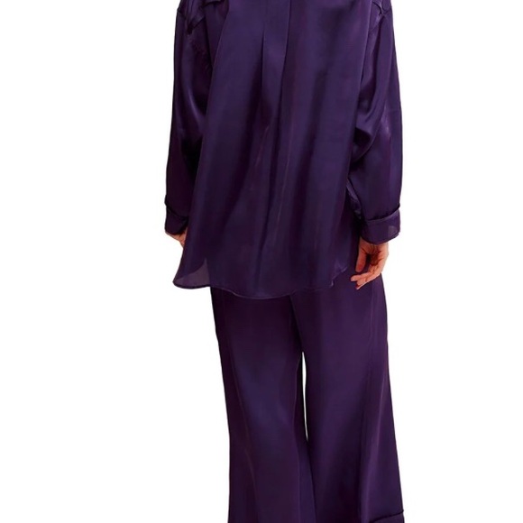 Free People Dreamy Days Purple Satin Sleepwear Set - Picture 3 of 7